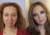 Как макияж меняет женщину — фотографии «до и после»