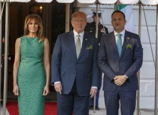 Мелания Трамп надела пляжное платье на протокольную встречу с премьер-министром Ирландии